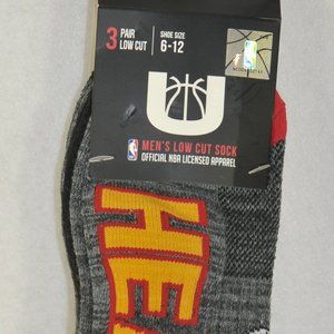 NBA Men's Miami Heat Low Cut Sock 6-12 (3 Pair) Officially Licensed Apparel NWT